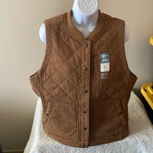 Carhartt Brown Quilted Work Vest